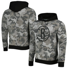 NBA - Brooklyn Nets Hugo Boss Camo Pullover Hoodie - Black