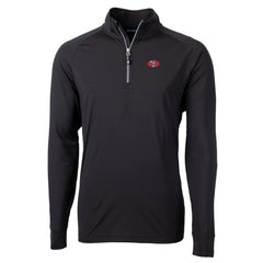 San Francisco 49ers Cutter & Buck Adapt Eco Knit Stretch Recycled Big & Tall Quarter-Zip Throwback Pullover Top Black - NFL