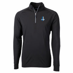 Detroit Lions Cutter & Buck Adapt Eco Knit Stretch Recycled Big & Tall Quarter-Zip Throwback Pullover Top Black - NFL