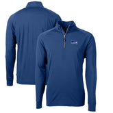 Seattle Seahawks Cutter & Buck Adapt Eco Knit Stretch Recycled Big & Tall Quarter-Zip Throwback Pullover Top Royal - NFL