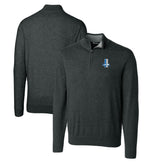 Detroit Lions Cutter & Buck Throwback Logo Lakemont Tri-Blend Big & Tall Quarter-Zip Pullover Sweater Heather Charcoal - NFL