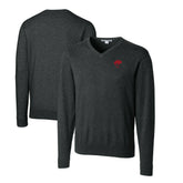 Buffalo Bills Cutter & Buck Throwback Logo Lakemont Tri-Blend Big & Tall V-Neck Pullover Sweater Heather Charcoal - NFL