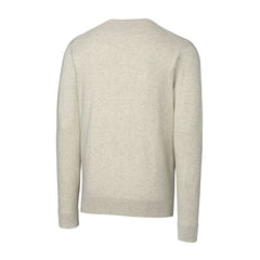 Miami Dolphins Cutter & Buck Throwback Logo Lakemont Tri-Blend Big & Tall V-Neck Pullover Sweater Oatmeal - NFL