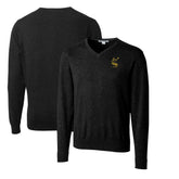 Pittsburgh Steelers Cutter & Buck Throwback Logo Lakemont Tri-Blend Big & Tall V-Neck Pullover Sweater Black - NFL