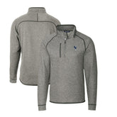 Indianapolis Colts Cutter & Buck Mainsail Sweater-Knit Big & Tall Half-Zip Pullover Jacket Heather Gray - NFL