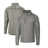 Miami Dolphins Cutter & Buck Mainsail Sweater-Knit Big & Tall Half-Zip Pullover Jacket Heather Gray - NFL
