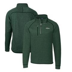 New York Jets Cutter & Buck Mainsail Sweater-Knit Big & Tall Half-Zip Pullover Jacket Heather Green - NFL