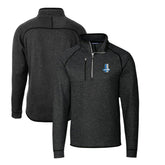 Detroit Lions Cutter & Buck Mainsail Sweater-Knit Big & Tall Half-Zip Pullover Jacket Heather Charcoal - NFL