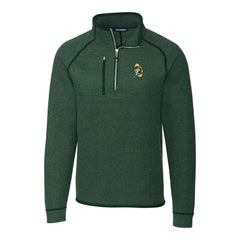 Green Bay Packers Cutter & Buck Mainsail Sweater-Knit Big & Tall Half-Zip Pullover Jacket Heather Green - NFL