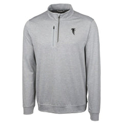 Atlanta Falcons Cutter & Buck Stealth Heathered Big & Tall Throwback Logo Quarter-Zip Pullover Top Gray - NFL