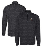 Cleveland Browns Cutter & Buck Throwback Logo Big & Tall Traverse Camo Print Stretch Quarter-Zip Pullover Top Black - NFL
