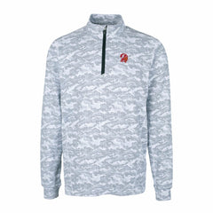 Tampa Bay Buccaneers Cutter & Buck Throwback Logo Big & Tall Traverse Camo Print Stretch Quarter-Zip Pullover Top Charcoal - NFL