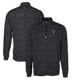Indianapolis Colts Cutter & Buck Throwback Logo Big & Tall Traverse Camo Print Stretch Quarter-Zip Pullover Top Black - NFL