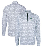 Seattle Seahawks Cutter & Buck Throwback Logo Big & Tall Traverse Camo Print Stretch Quarter-Zip Pullover Top Charcoal - NFL