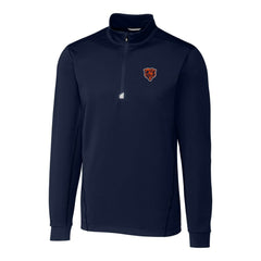 Chicago Bears Cutter & Buck Throwback Logo Traverse Stretch Quarter-Zip Big & Tall Pullover Top Navy - NFL