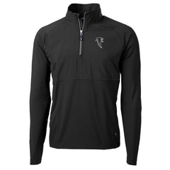 Atlanta Falcons Cutter & Buck Adapt Eco Knit Hybrid Recycled Quarter-Zip Throwback Pullover Top Black - NFL