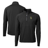 Green Bay Packers Cutter & Buck Adapt Eco Knit Hybrid Throwback Recycled Quarter-Zip Pullover Black - NFL
