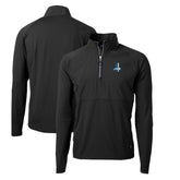 Detroit Lions Cutter & Buck Adapt Eco Knit Hybrid Recycled Quarter-Zip Throwback Pullover Top Black - NFL