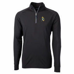Green Bay Packers Cutter & Buck Adapt Eco Knit Stretch Recycled Quarter-Zip Throwback Pullover Top Black - NFL