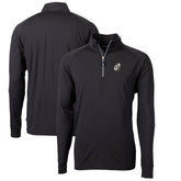 New Orleans Saints Cutter & Buck Adapt Eco Knit Stretch Recycled Quarter-Zip Throwback Pullover Top Black - NFL