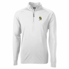 Green Bay Packers Cutter & Buck Adapt Eco Knit Stretch Recycled Quarter-Zip Throwback Pullover Top White - NFL