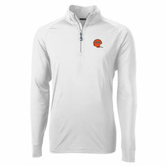 Cincinnati Bengals Cutter & Buck Adapt Eco Knit Stretch Recycled Quarter-Zip Throwback Pullover Top White - NFL