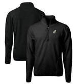 New Orleans Saints Cutter & Buck Throwback Eco Sherpa Fleece Quarter-Zip Pullover Jacket Black - NFL