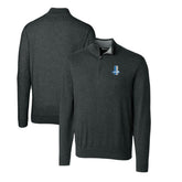 Detroit Lions Cutter & Buck Throwback Logo Lakemont Tri-Blend Quarter-Zip Pullover Sweater Heather Charcoal - NFL