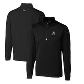 Cleveland Browns Cutter & Buck Throwback Logo Traverse Stretch Quarter-Zip Pullover Top Black - NFL