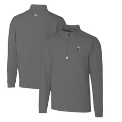Cleveland Browns Cutter & Buck Throwback Logo Traverse Stretch Quarter-Zip Pullover Top Steel - NFL
