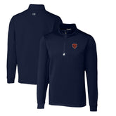 Chicago Bears Cutter & Buck Throwback Logo Traverse Stretch Quarter-Zip Pullover Top Navy - NFL