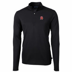 Tampa Bay Buccaneers Cutter & Buck Throwback Logo Virtue Eco Pique Recycled Quarter-Zip Pullover Top Black - NFL