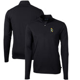 Green Bay Packers Cutter & Buck Throwback Logo Virtue Eco Pique Recycled Quarter-Zip Pullover Top Black - NFL