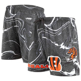 Cincinnati Bengals Pro Standard Allover Marble Print Shorts Black - NFL
