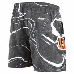 Cincinnati Bengals Pro Standard Allover Marble Print Shorts Black - NFL