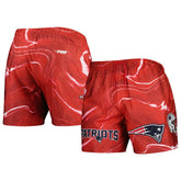 New England Patriots Pro Standard Allover Marble Print Shorts Red - NFL