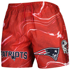 New England Patriots Pro Standard Allover Marble Print Shorts Red - NFL