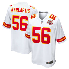 George Karlaftis Kansas City Chiefs Away Game Player Jersey White - Nike