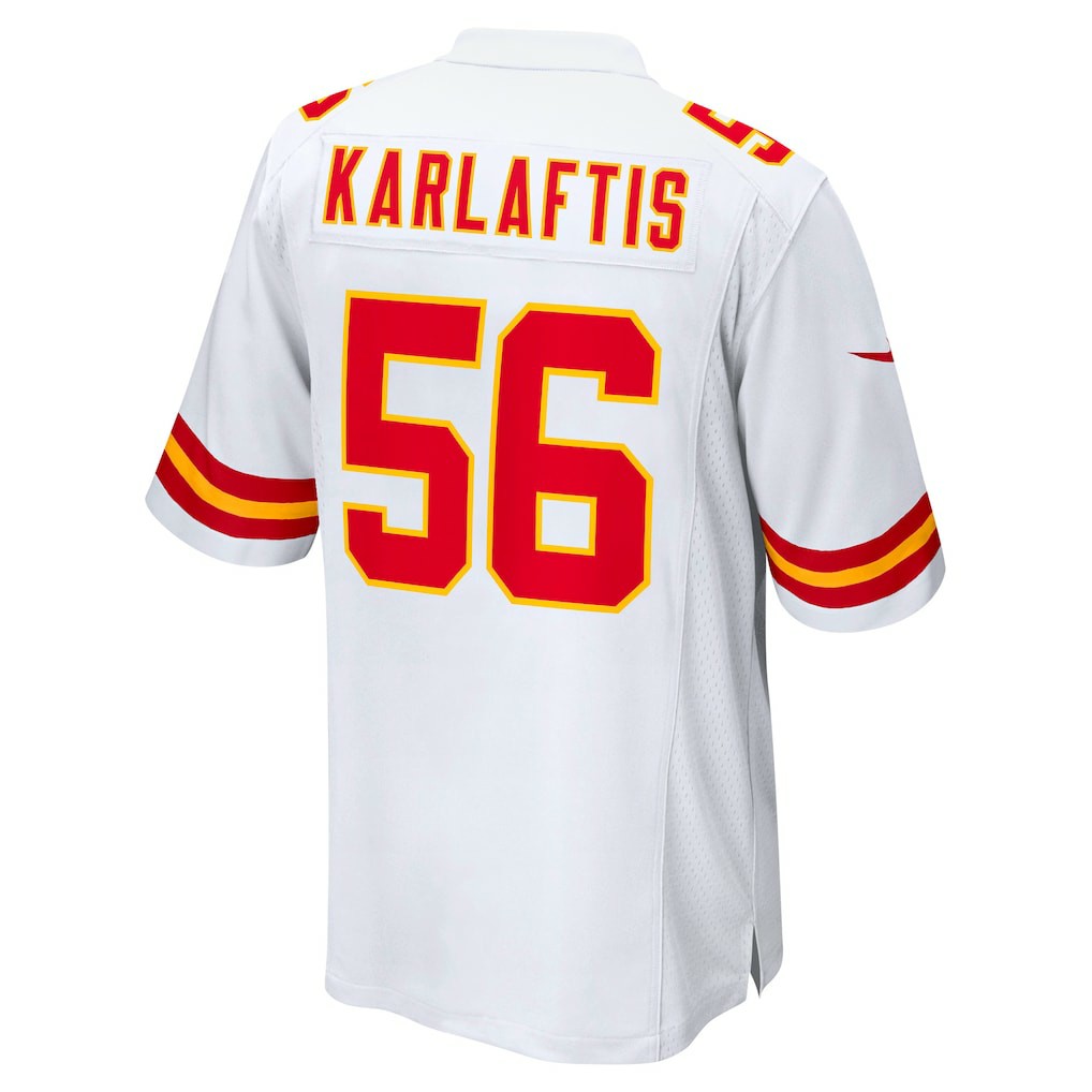 George Karlaftis Kansas City Chiefs Away Game Player Jersey - White | NFL Jerseys