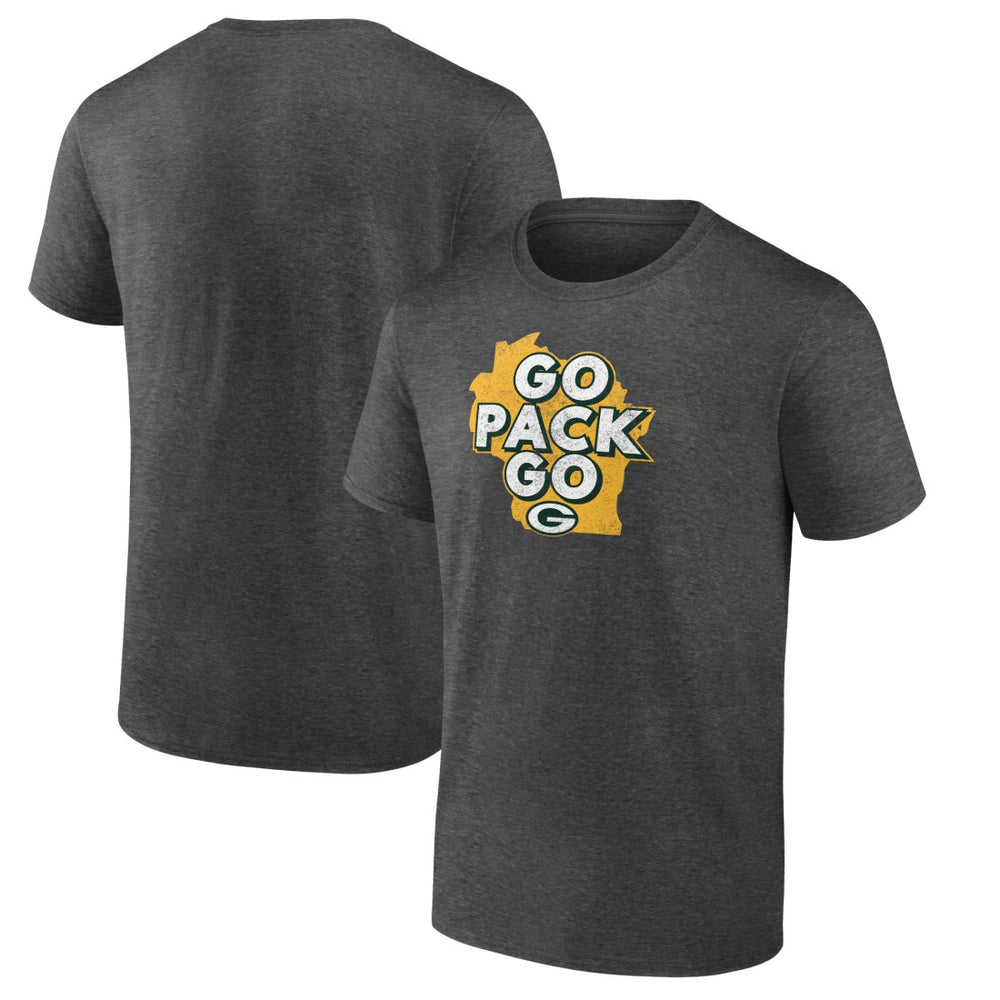 Green Bay Packers Passing Touchdown T-Shirt Charcoal - NFL