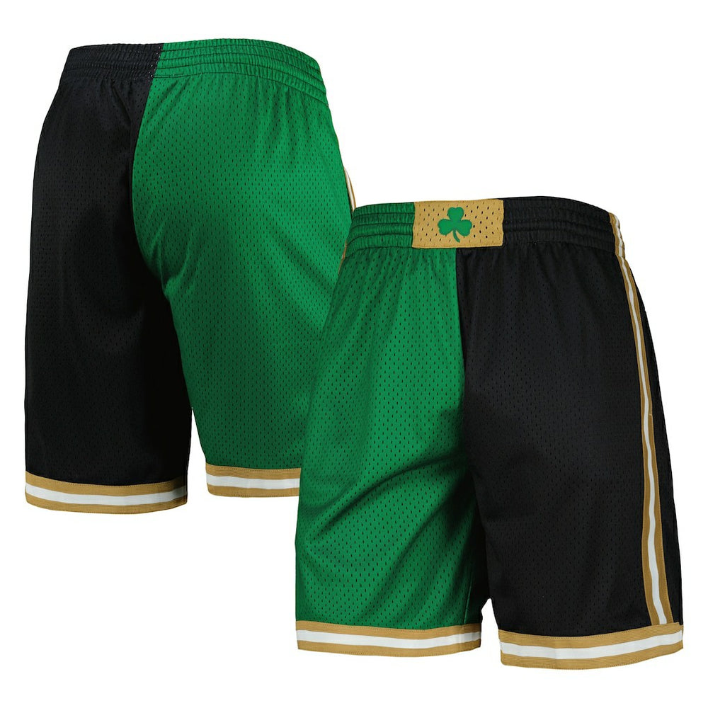 Mitchell & Ness - Boston Celtics Hardwood Classics 2007 Split Swingman Shorts - Kelly Green/Black