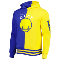 Mitchell & Ness - Golden State Warriors Hardwood Classics Split Pullover Hoodie - Royal/Gold