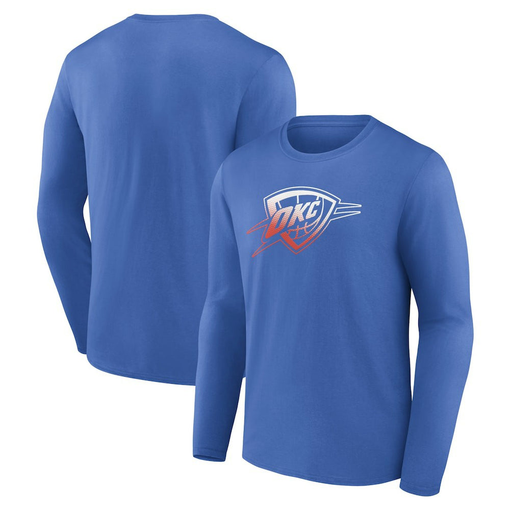 NBA - Oklahoma City Thunder Gradient Logo Long Sleeve T-Shirt - Blue