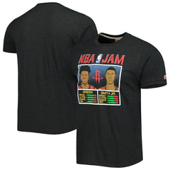 NBA - Jalen Green & Jabari Smith Jr. Houston Rockets Homage NBA Jam Tri-Blend T-Shirt - Charcoal