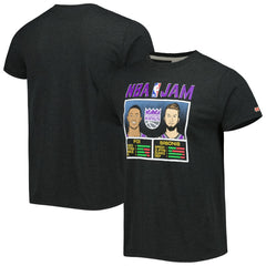 NBA - De'Aaron Fox & Domantas Sabonis Sacramento Kings Homage NBA Jam Tri-Blend T-Shirt - Charcoal