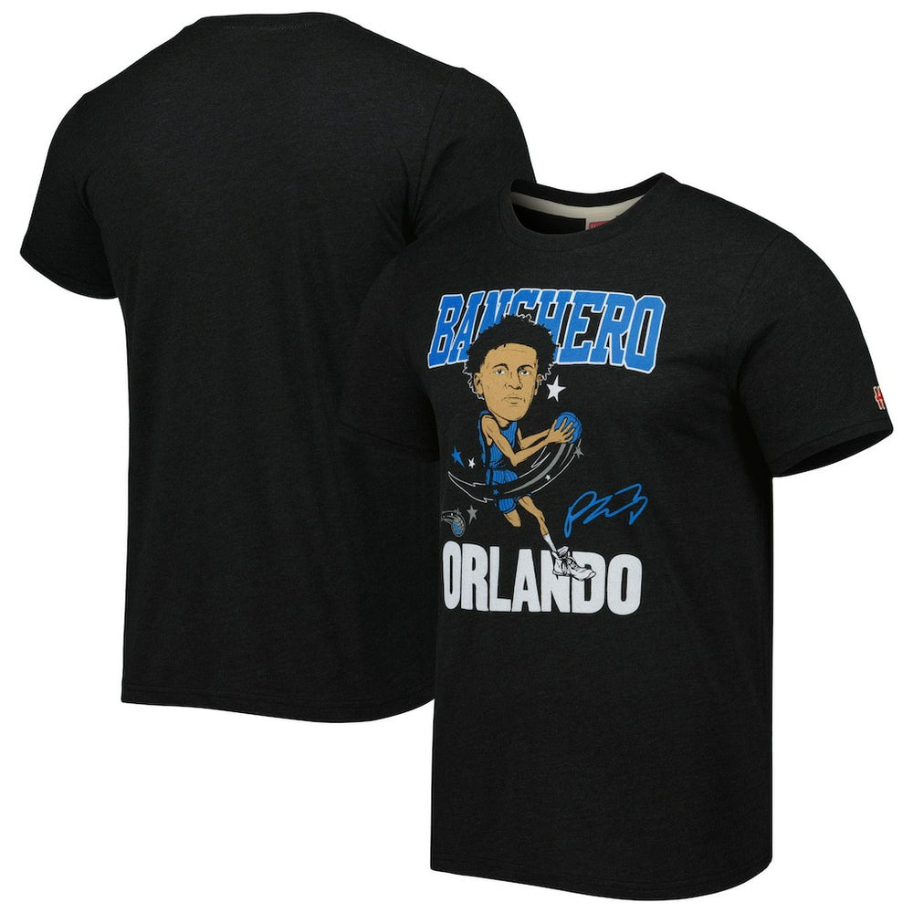 NBA - Paolo Banchero Orlando Magic Homage Caricature Tri-Blend T-Shirt - Charcoal