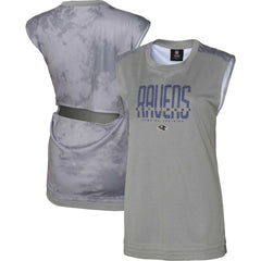Baltimore Ravens Women's No Sweat Tank Top Gray - NFL