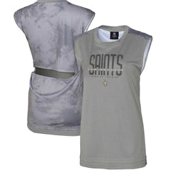 New Orleans Saints Women's No Sweat Tank Top Gray - NFL