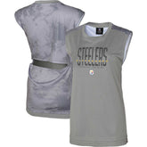 Pittsburgh Steelers Women's No Sweat Tank Top Gray - NFL