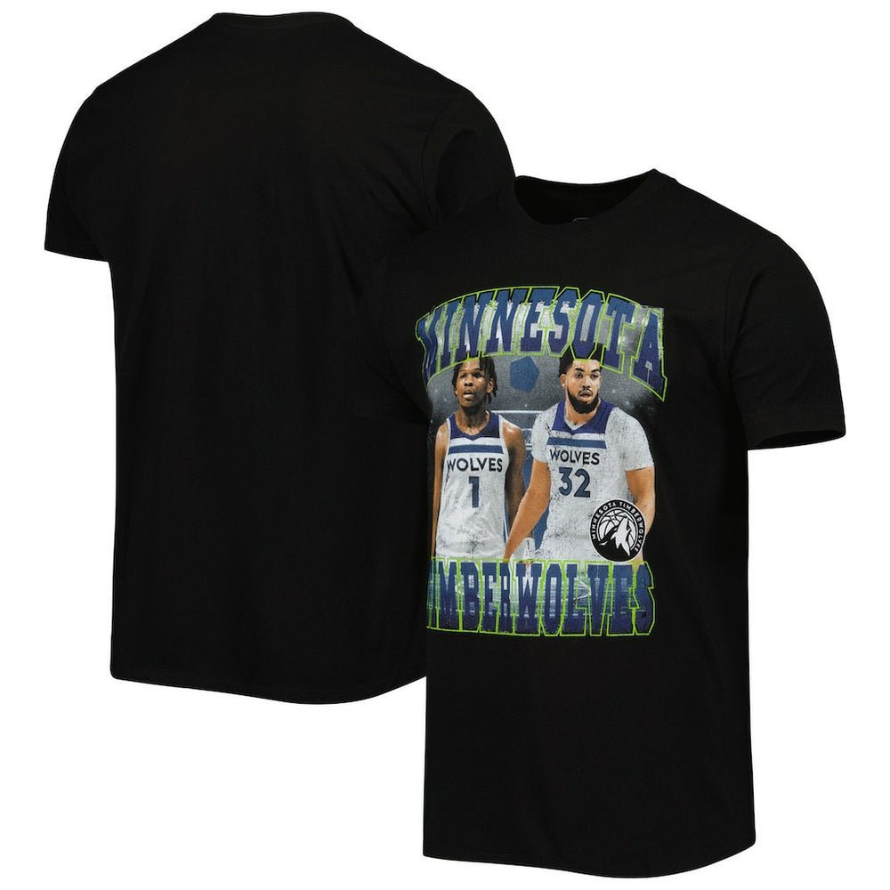NBA - Anthony Edwards & Karl-Anthony Towns Minnesota Timberwolves Stadium Essentials Unisex Player Duo T-Shirt - Black